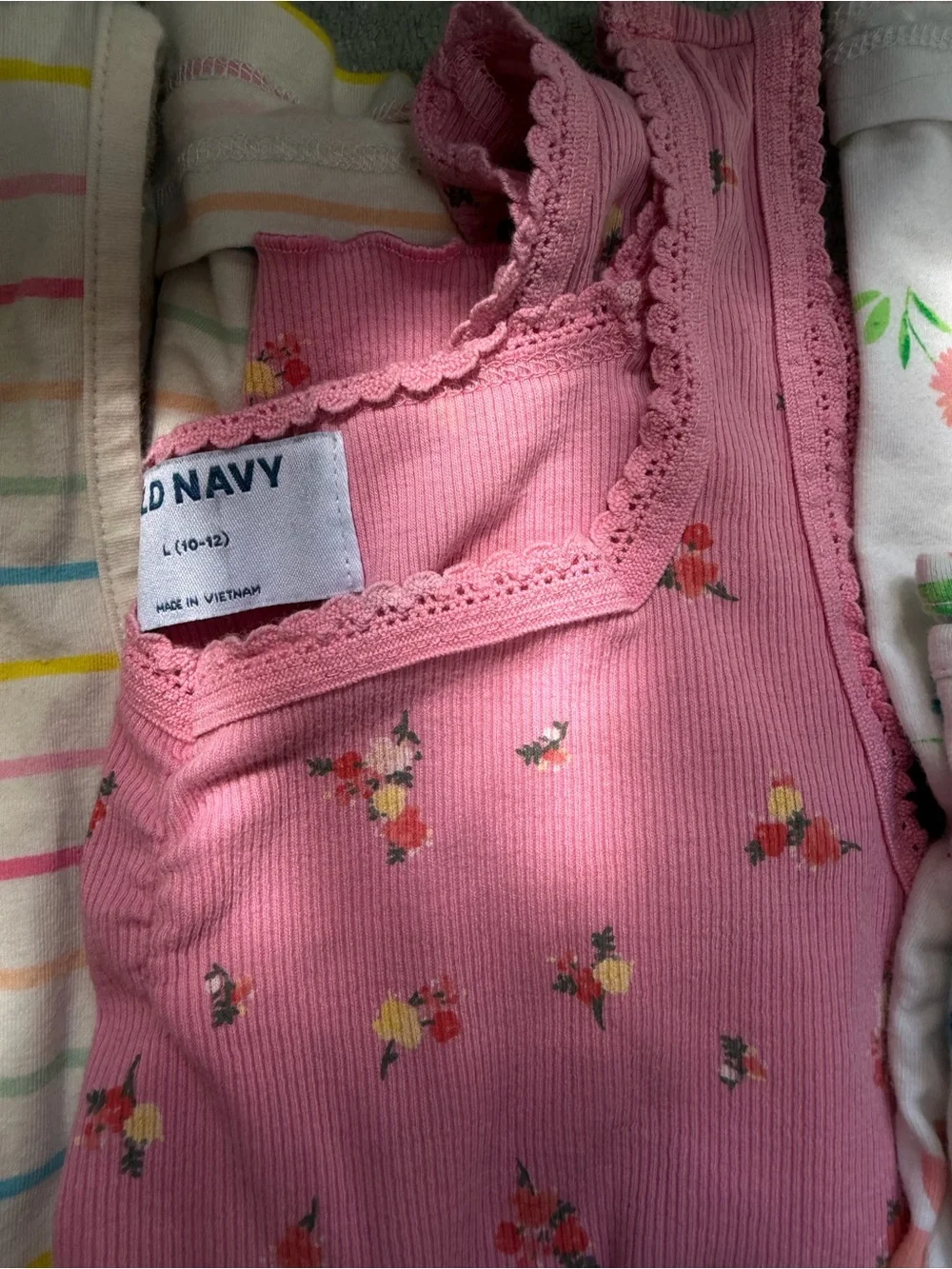 Old navy  Tank Tops - Pink, Green, White, Navy with matching biker shorts